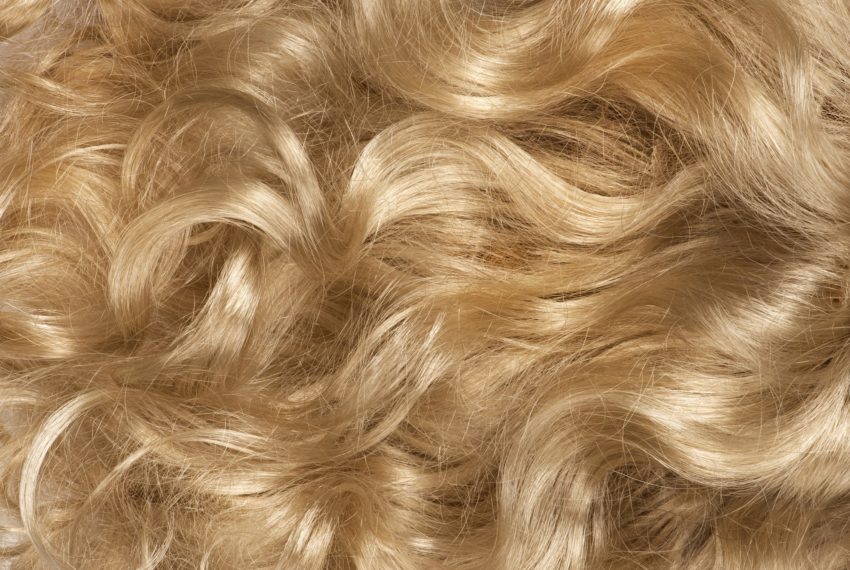 Wavy blond human hair